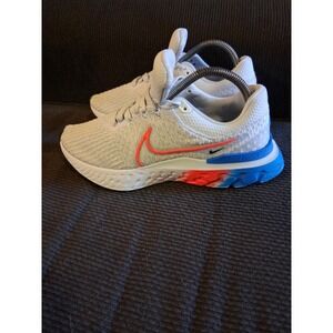 Nike React Infinity Run FK3 Flyknit Grey Red Blue White DV2178-001 Women's 9